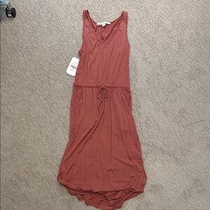 HYFVE Sleeveless Midi Dress in Warm Terracotta